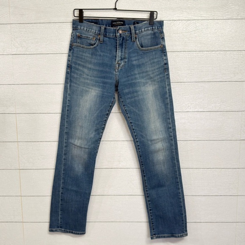 Lucky Brand 221 Straight Leg Jeans Medium Wash Distressed Denim 30x28 Vintage
